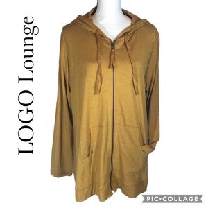 LOGO Lounge hoodie oversized mustard / marigold